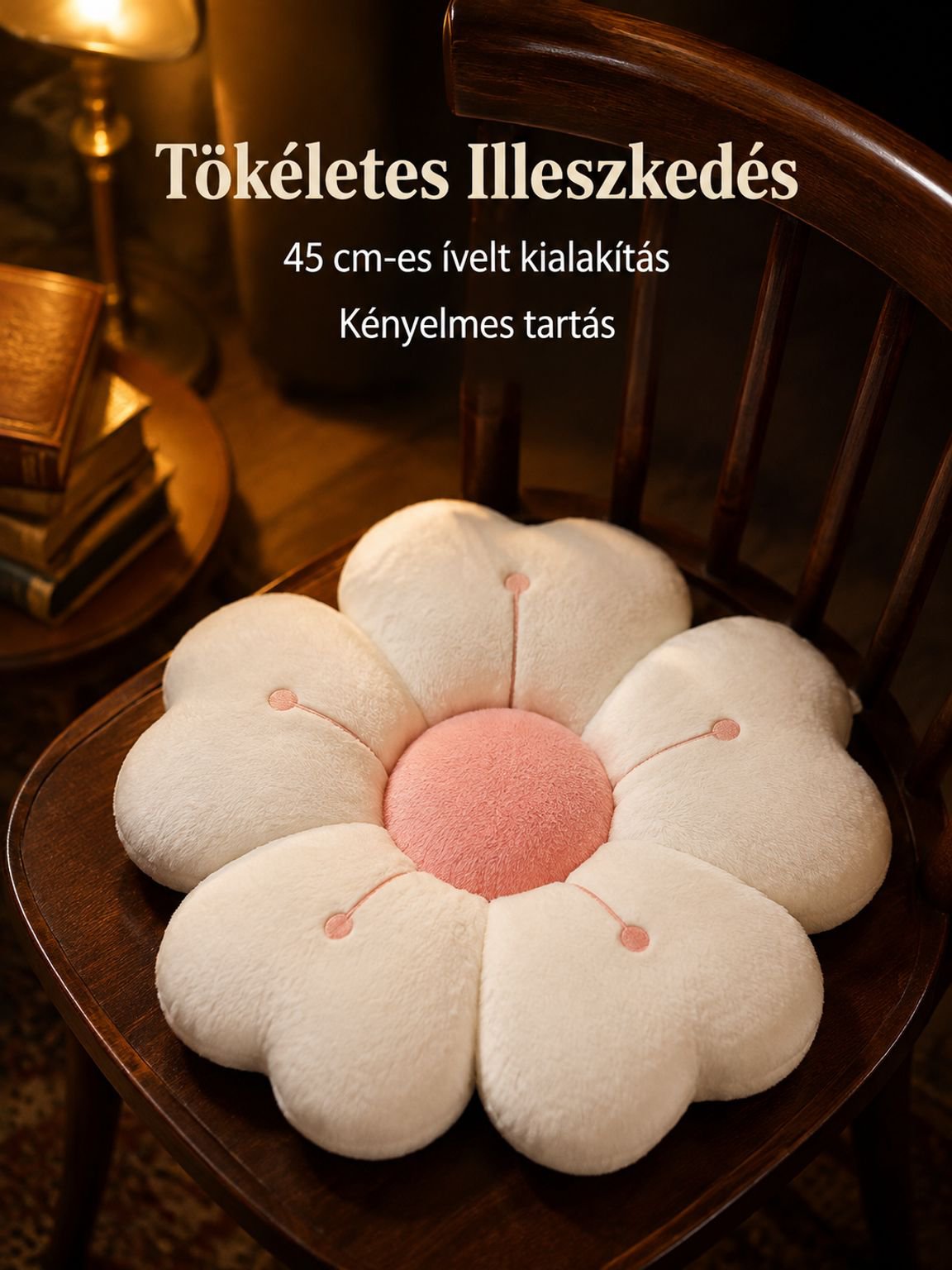 Aranyos napraforgó alakú ülőpárna