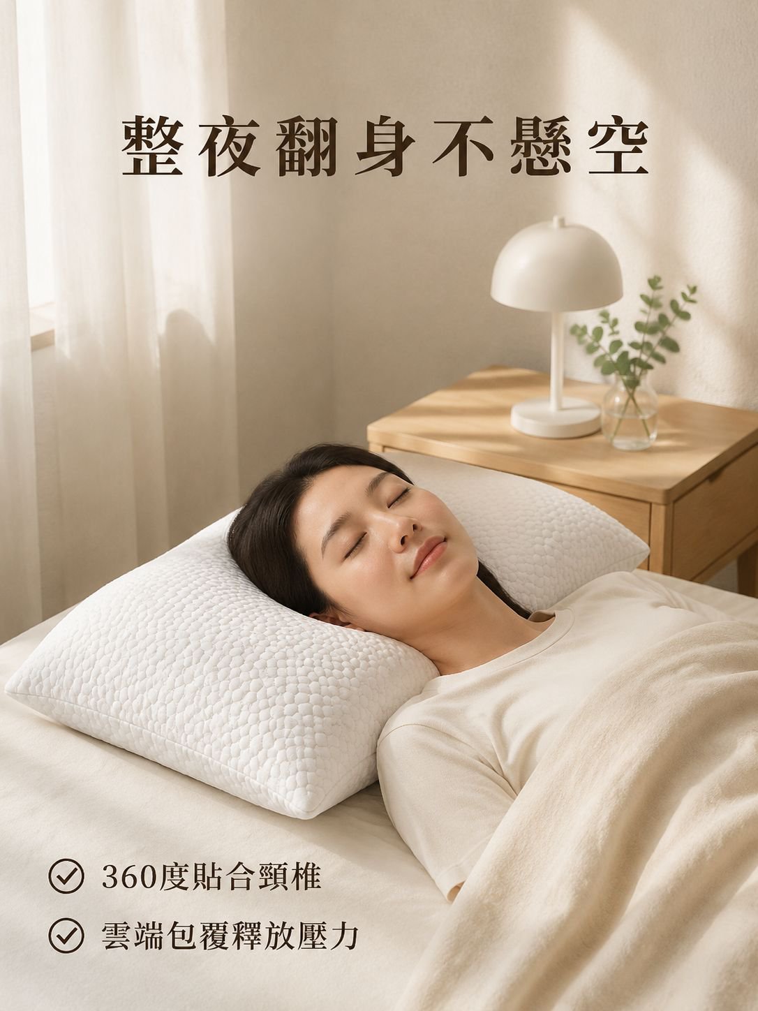 顆粒記憶棉護頸枕