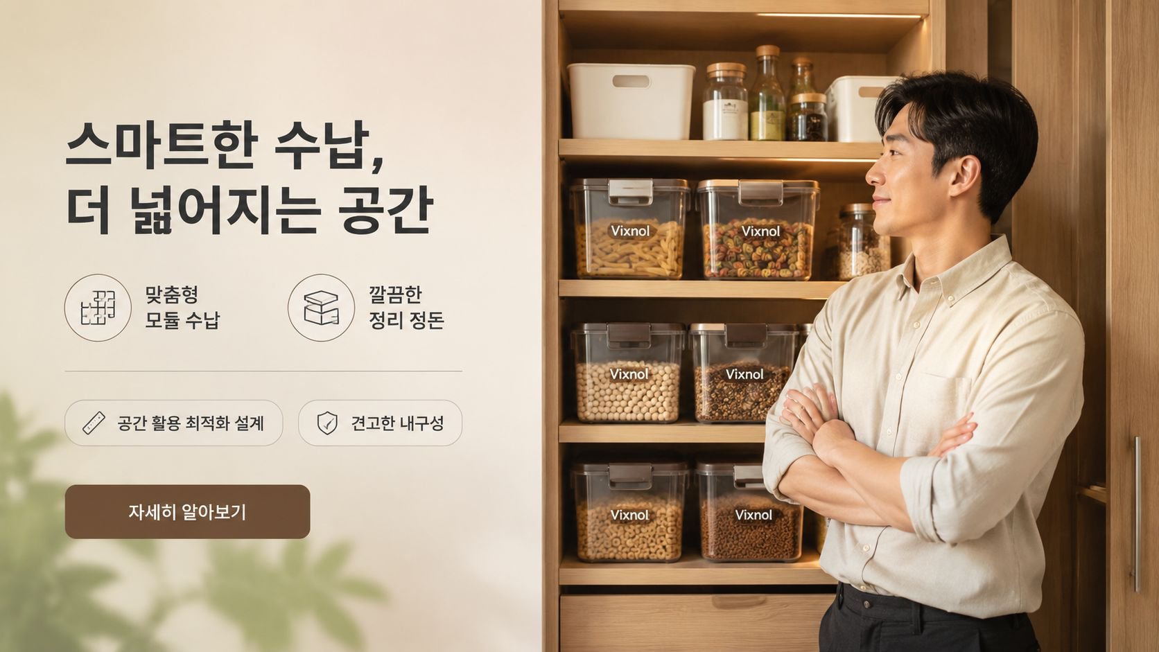 똑똑한 수납 배치로 주방을 깔끔하게 유지하세요