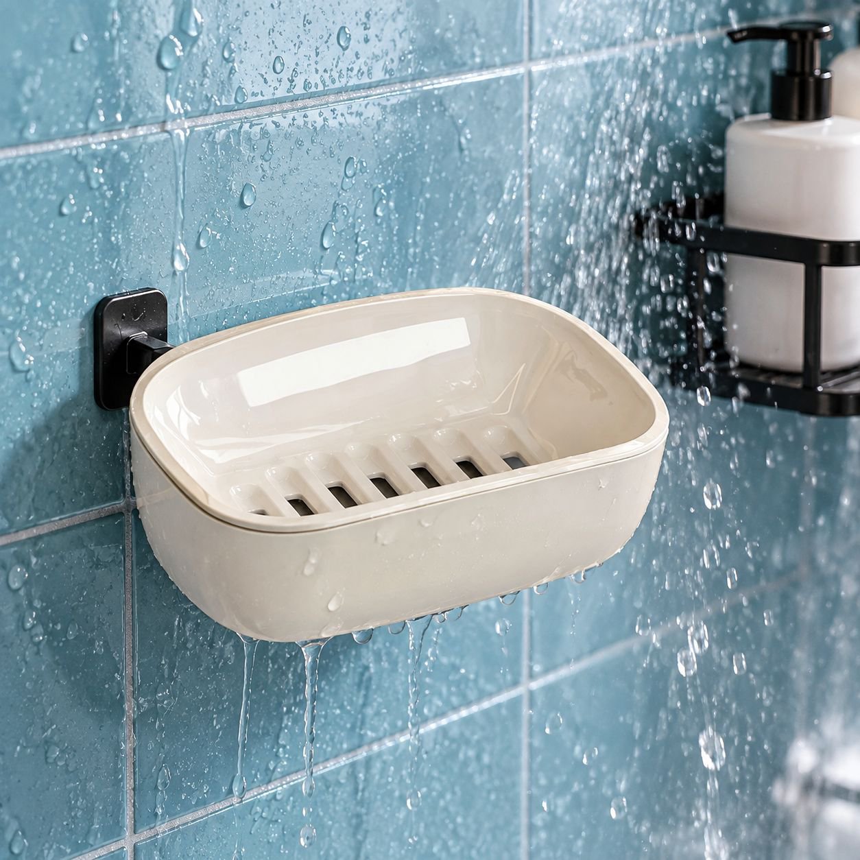 Soap Holder for Bathroom, Anti-slip Draining Design