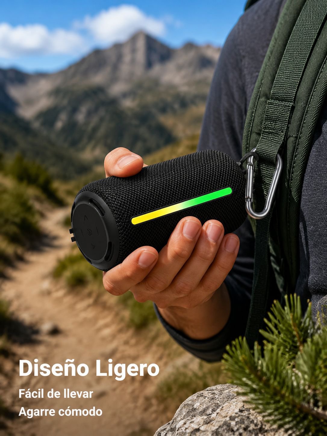 Nuevo altavoz Bluetooth 2025 con alta potencia, portátil, resistente al agua para exteriores y sonid