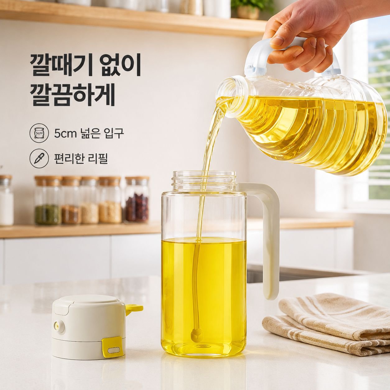 이중용 유리 오일 스프레이병