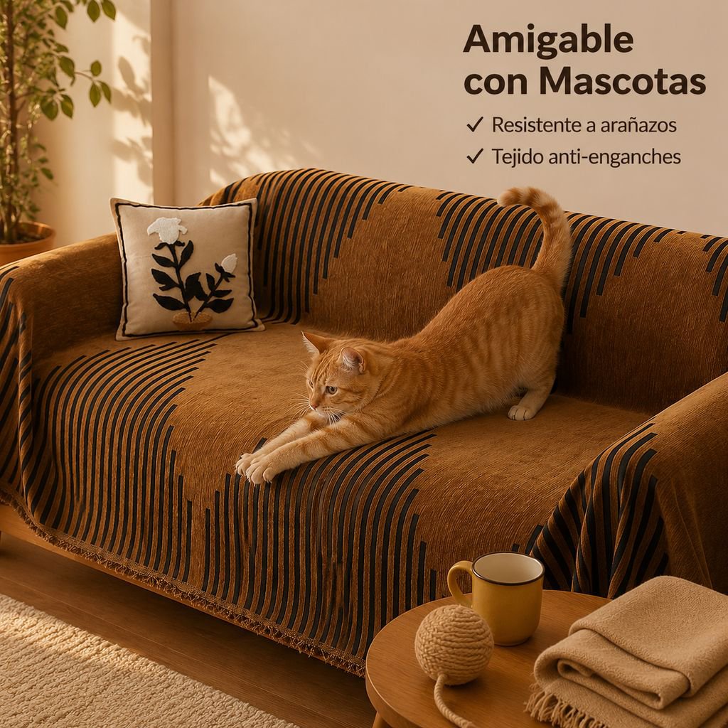 Funda de sofá de estilo moderno y sencillo con rayas