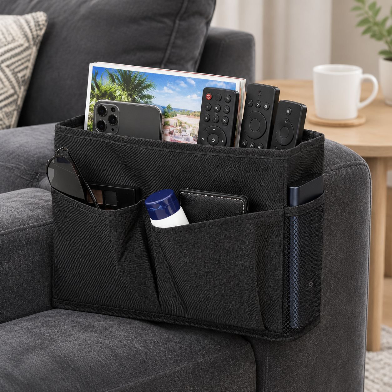 Multi-Pocket Organizer for Sofa Chair, Designed for Elderly and Strollers