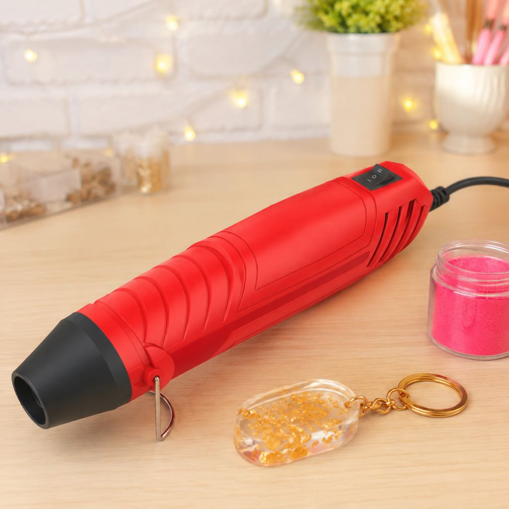Mini 300W Hot Air Gun, Lightweight (approx. 281g), with Stand Ring and Soft Handle, DIY Hot Air Gun 