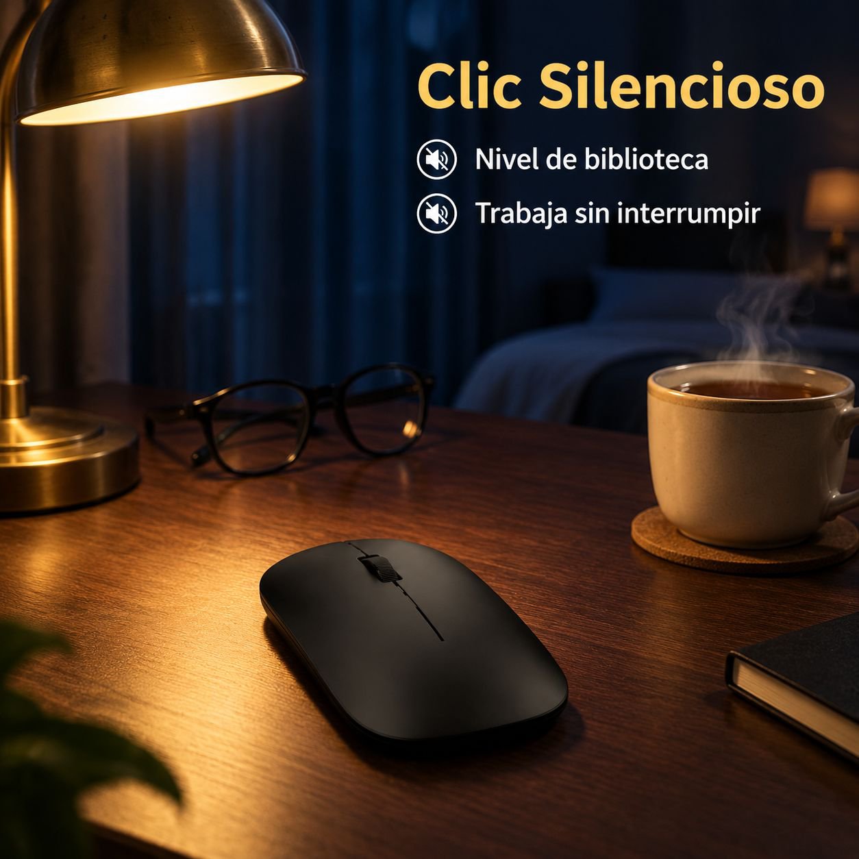 Ratón Bluetooth ergonómico y silencioso