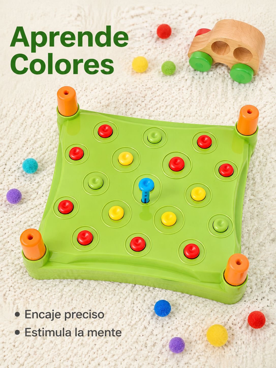 Mesa de Bolas de Colores para el Desarrollo Cognitivo Infantil