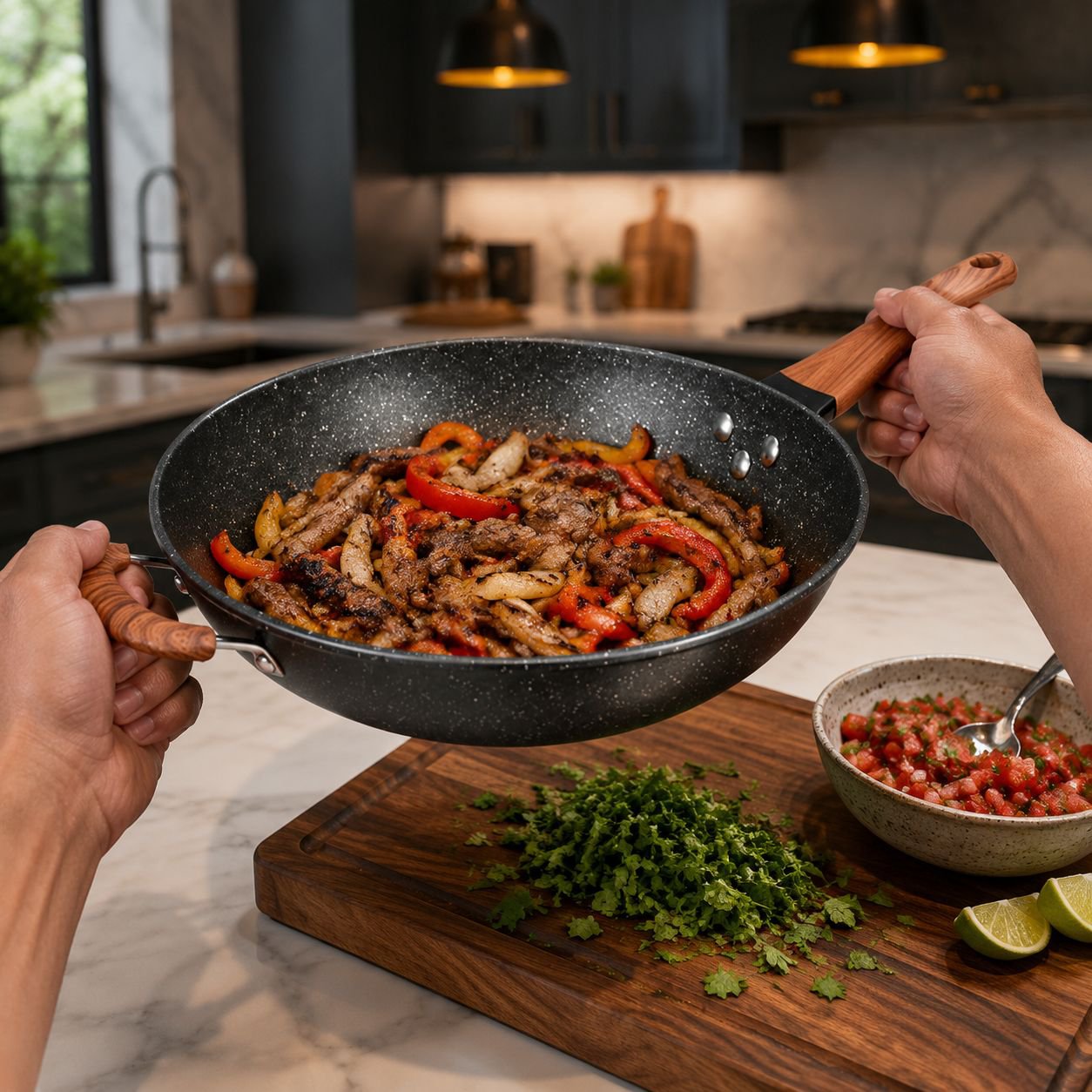 Easy-clean nonstick frying pan for home chefs