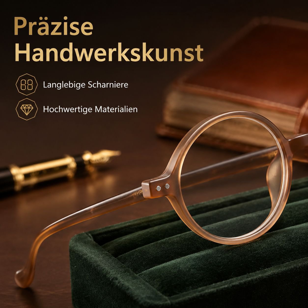 Stilvolle, runde Retro-Lesebrille für Damen und Herren, ultraleicht