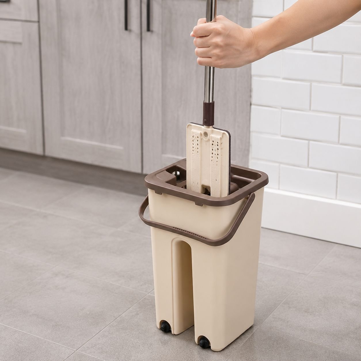 Lazy Mop with Bucket for Effortless Floor Cleaning