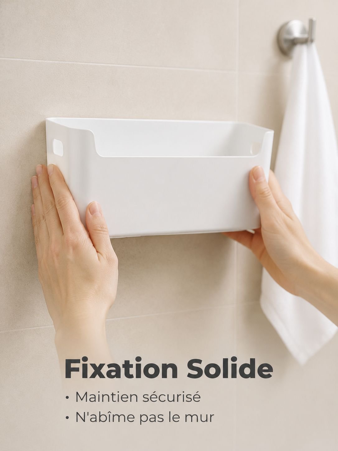 Rangement mural pratique pour salle de bain et espace douche