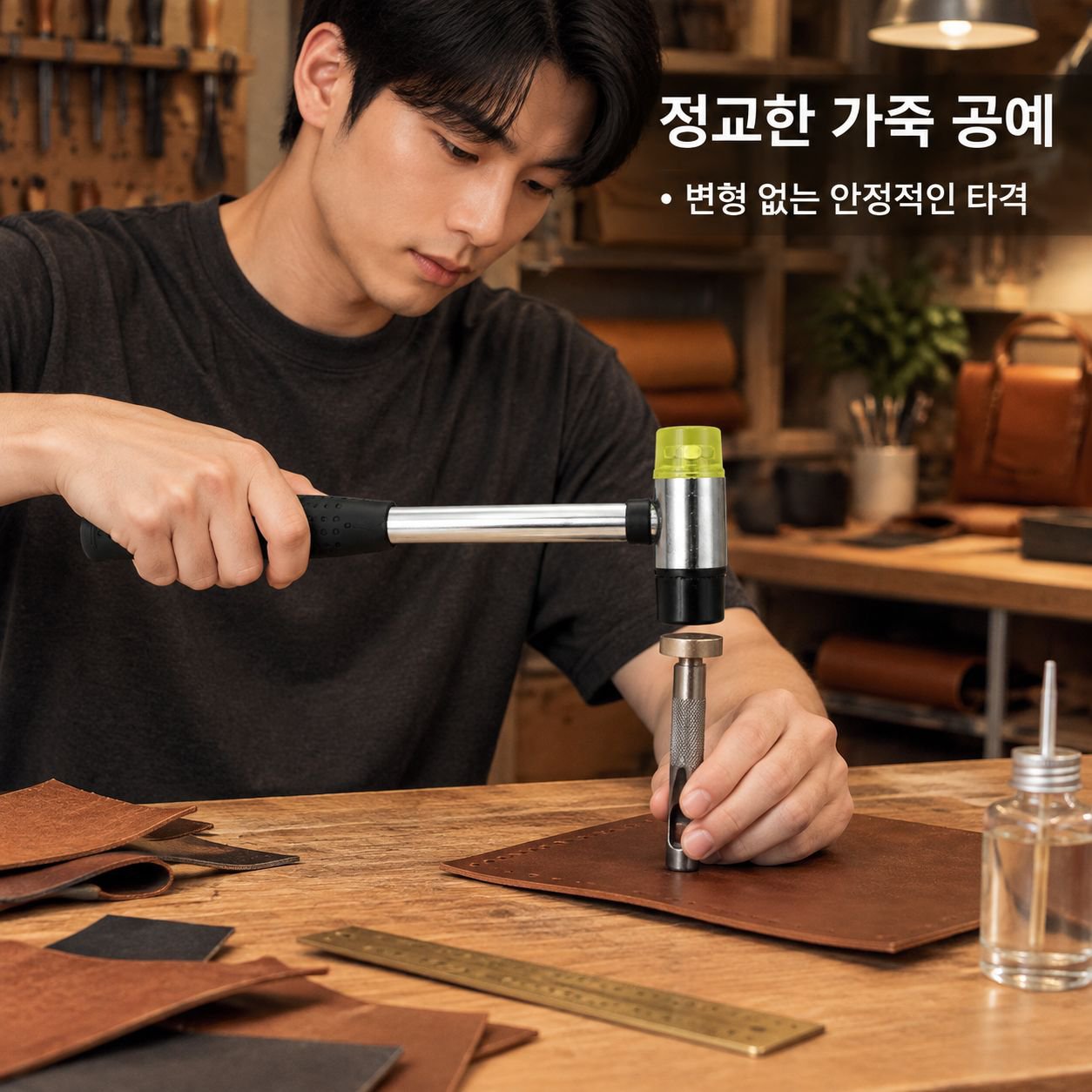 다기능 플라스틱 고무망치 주얼리 수리 도구 타일 시공 망치