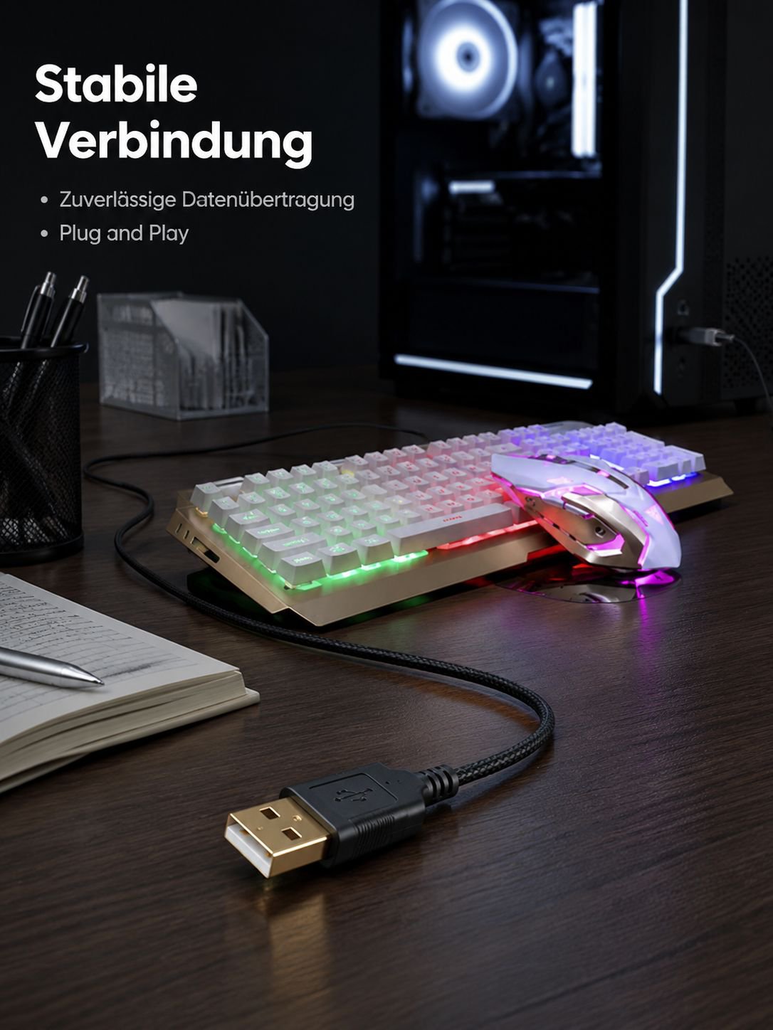 Fabrik-Direktverkauf Jingdi V1 mechanische Tastatur und Maus-Set, Notebook-Desktop, kabelgebundene G