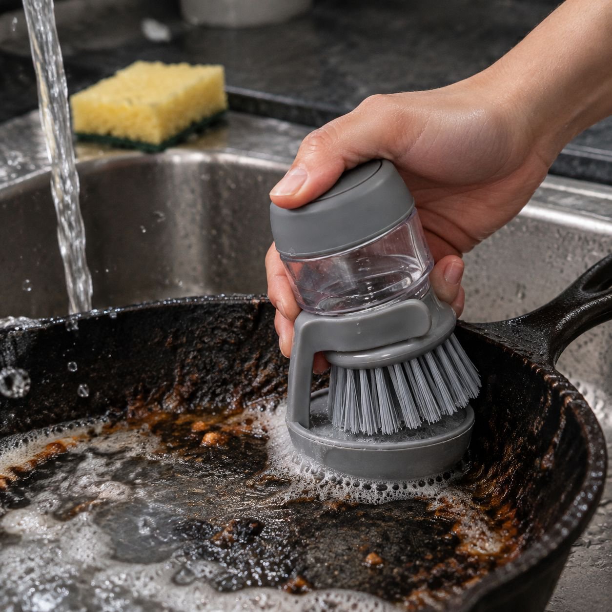 Automatic Soap Dispensing Dish Brush