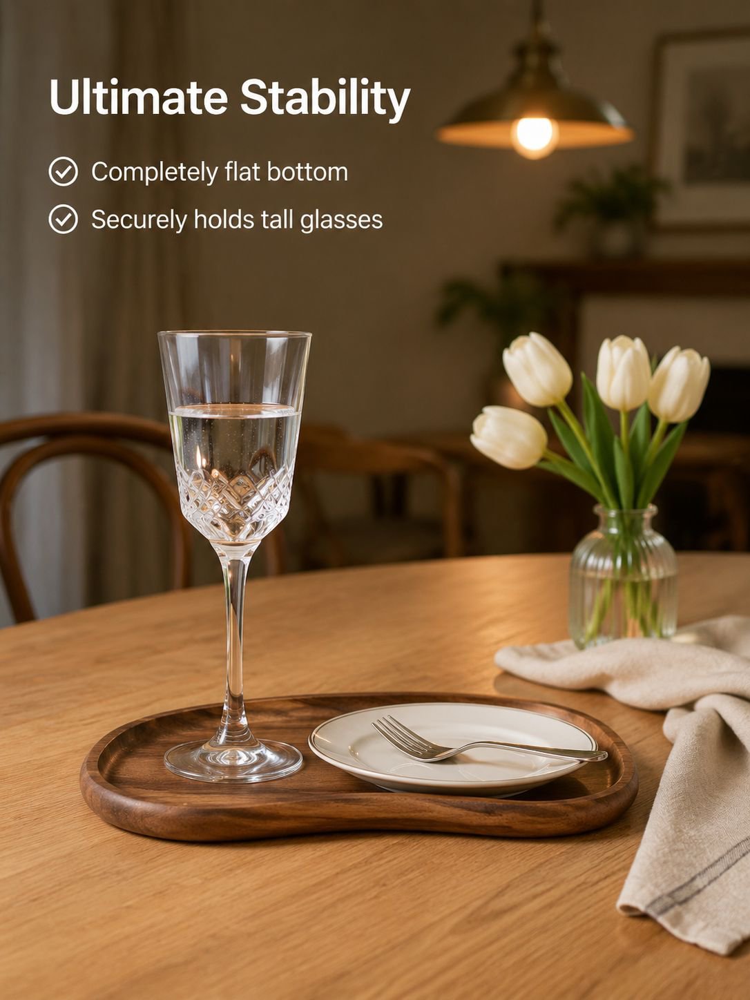 Light Luxury Walnut Serving Tray High-End Hotel Dessert Fruit Platter