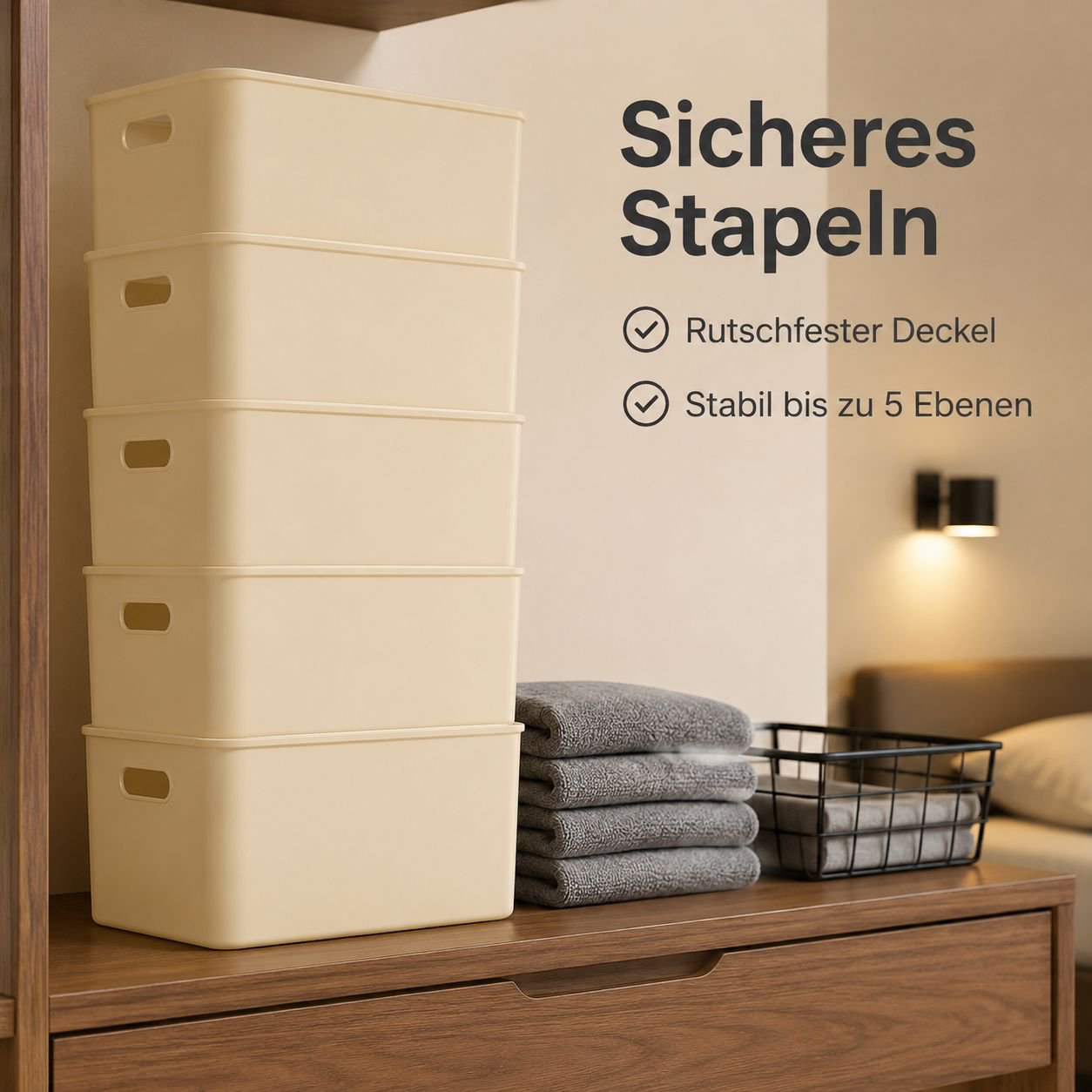Große Aufbewahrungsbox mit Deckel