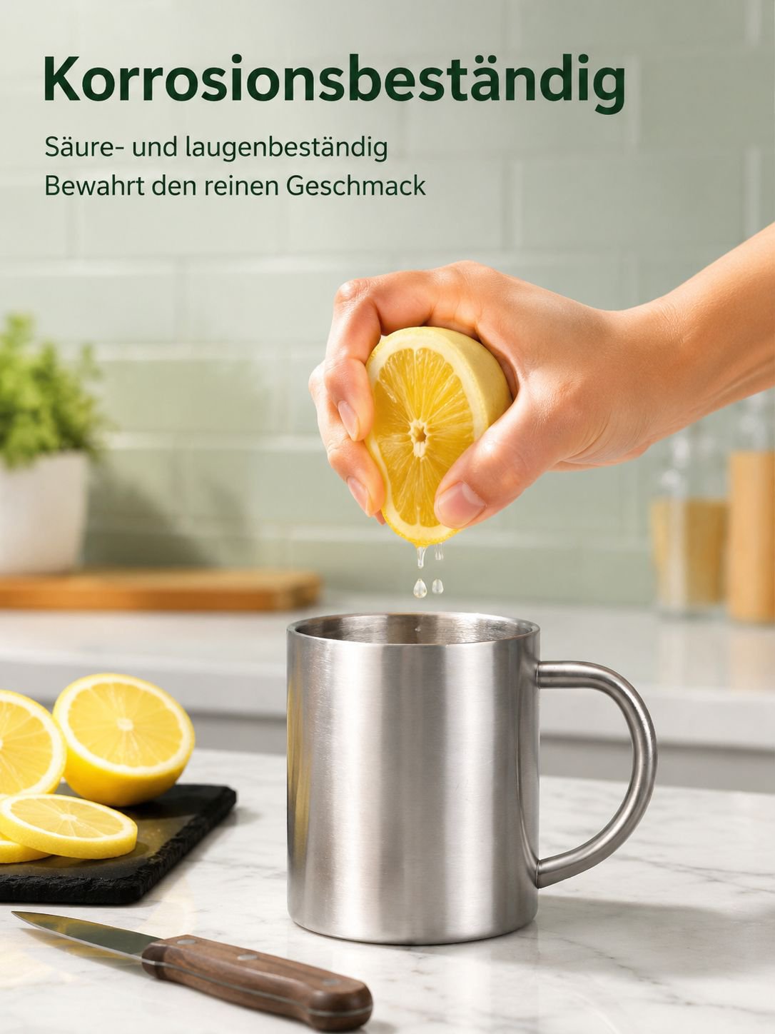 Langlebiger Thermobecher mit moderner Optik
