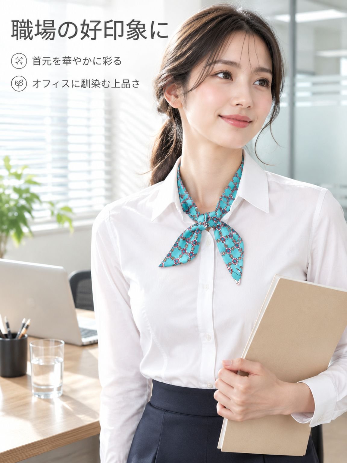 プリントシルクスカーフ