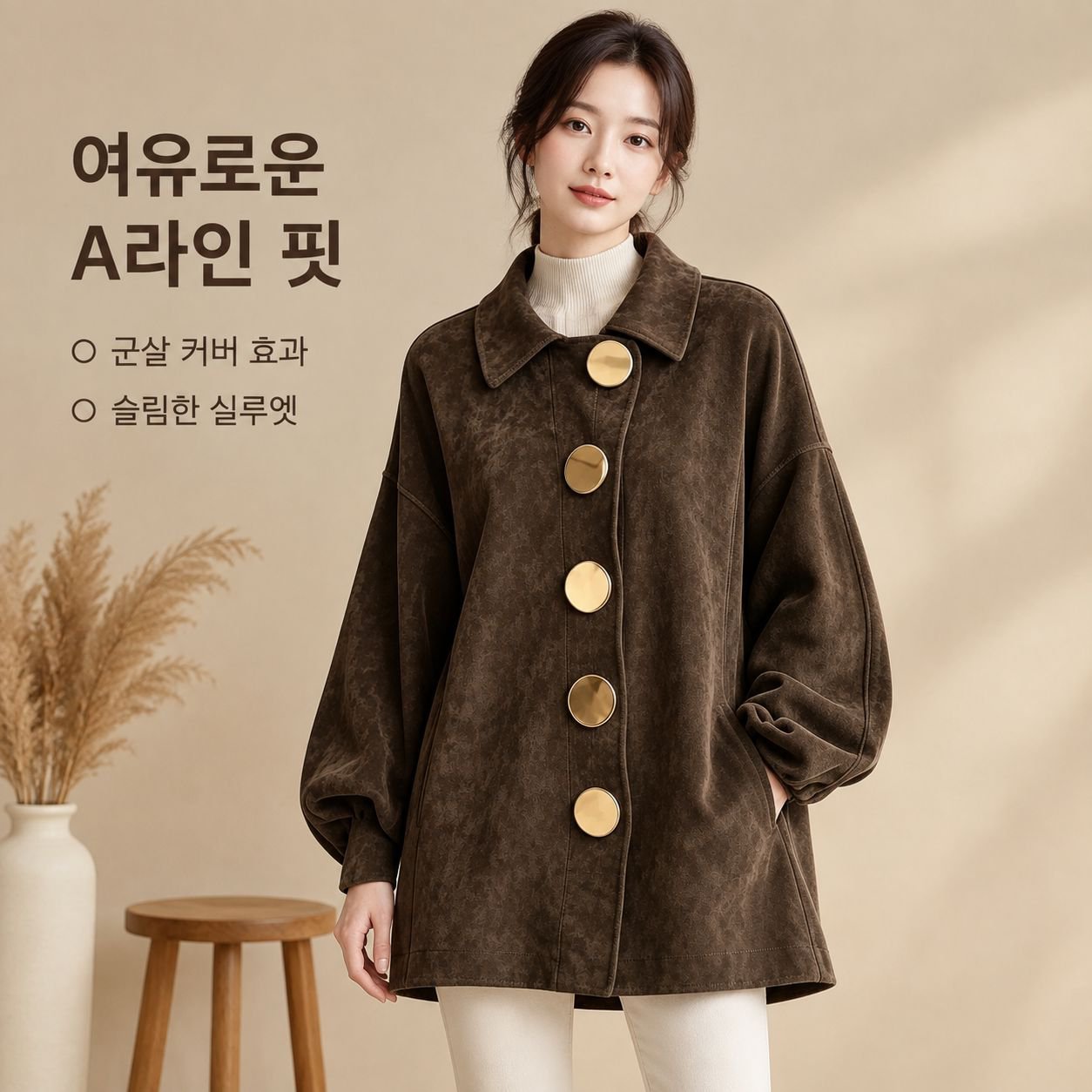 여성용 신상 가을/겨울 인조 스웨이드 재킷