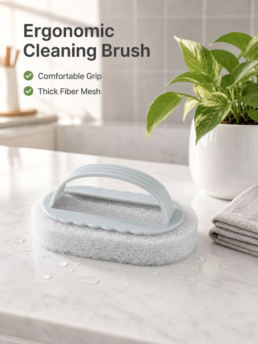 Sponge brush with handle
