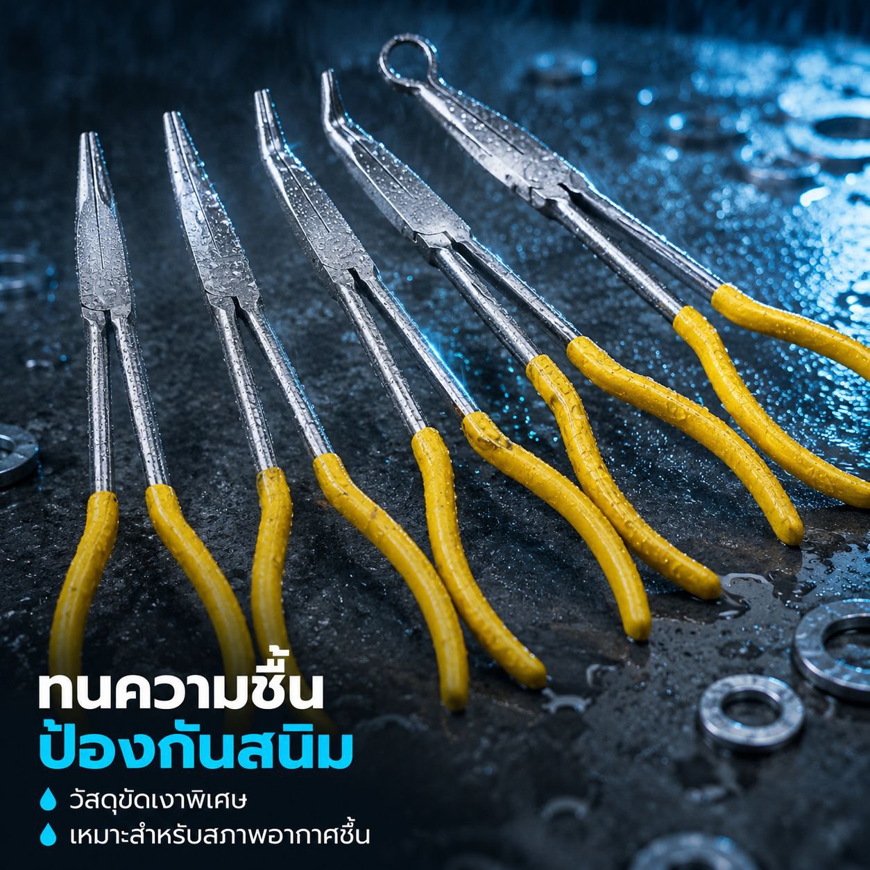 คีมปากยาวอเนกประสงค์ แบบงอ