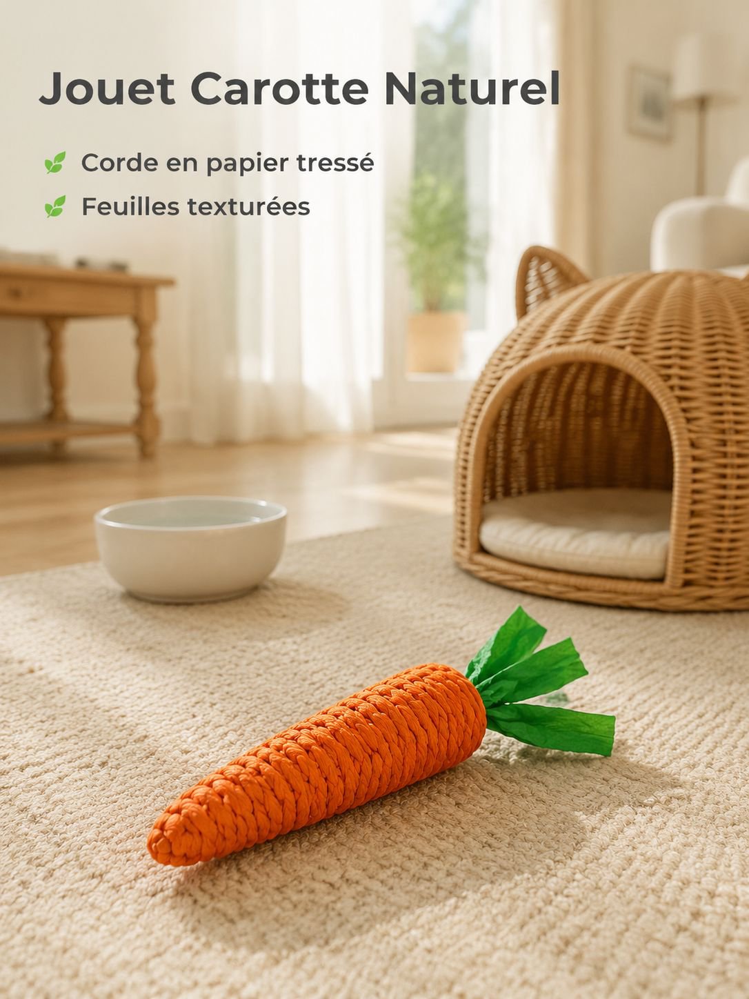 Bâtonnet jouet carotte sonore pour chat