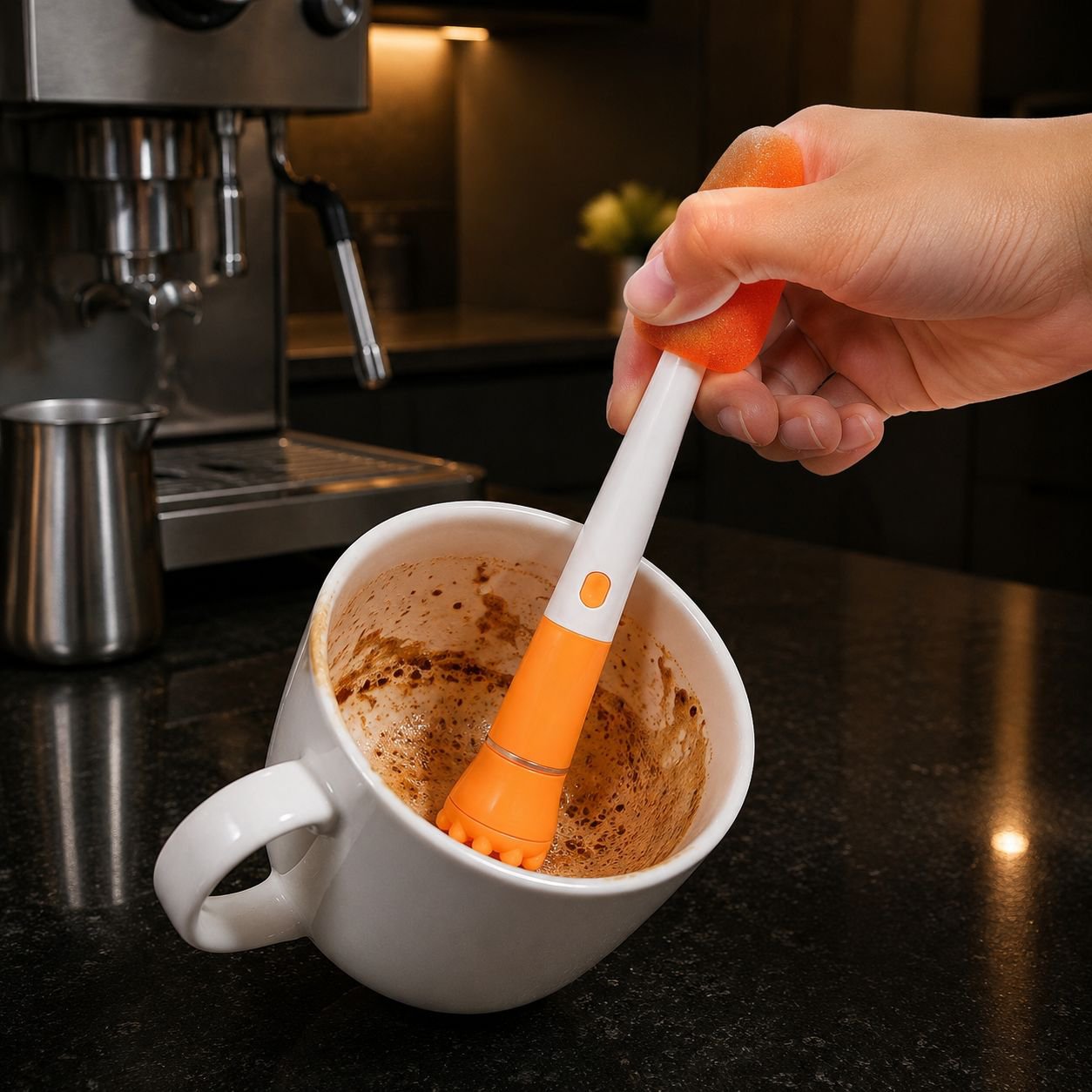 Durable bristles of the Cup Brush close-up