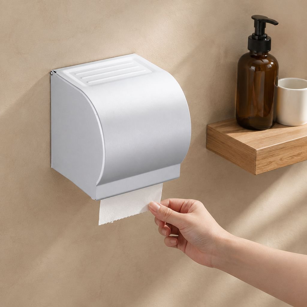 バスルーム用穴あけ不要防水マットトイレットペーパーホルダー