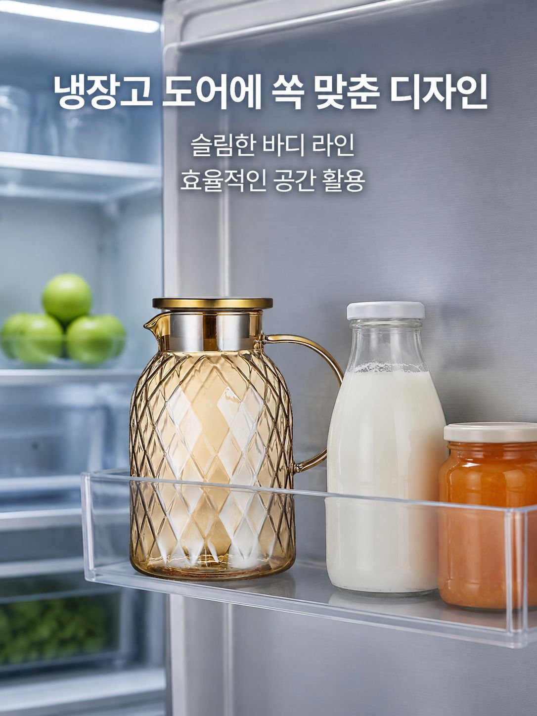 심플 스타일 대용량 냉수용 유리 주전자