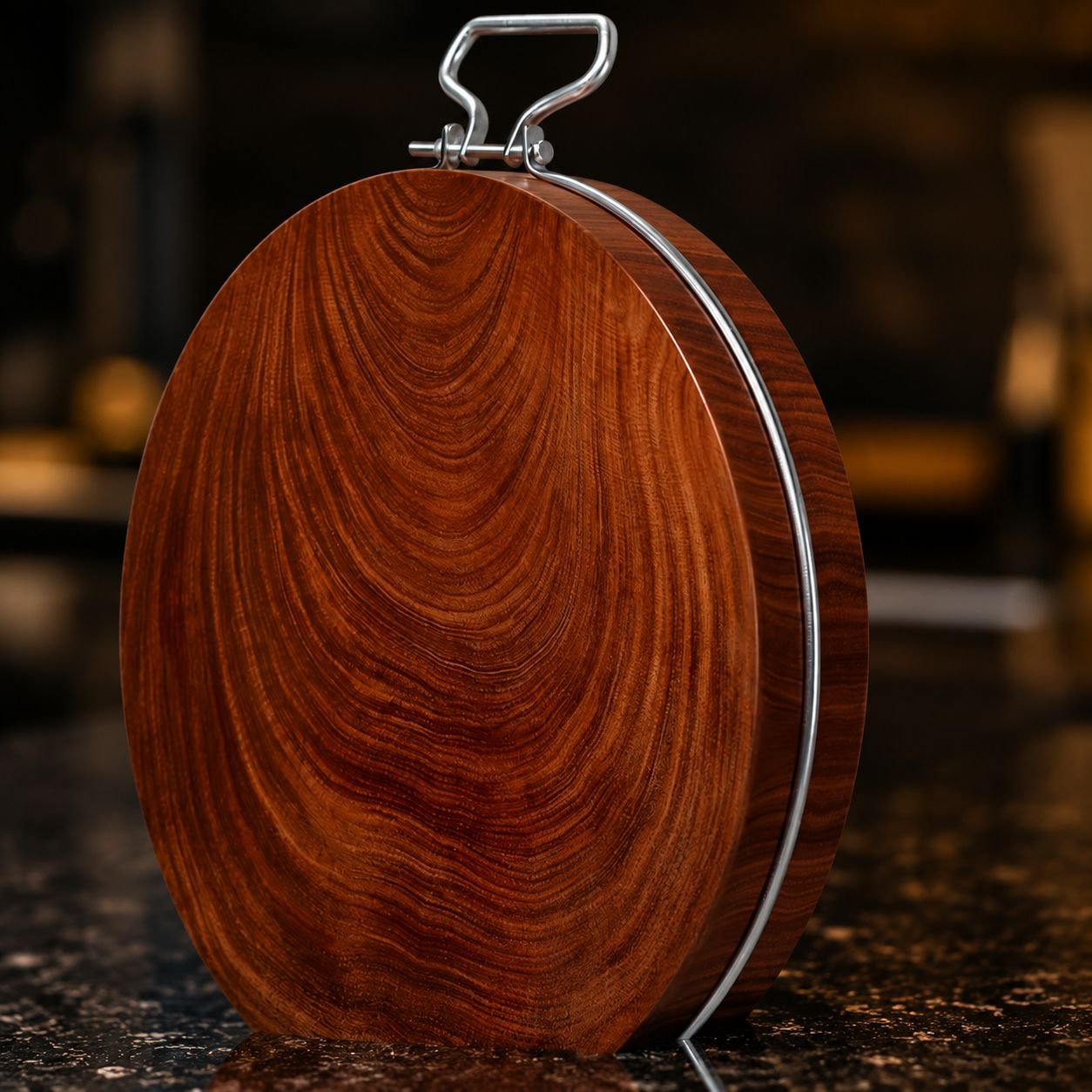 Premium whole wood kitchen cutting board display