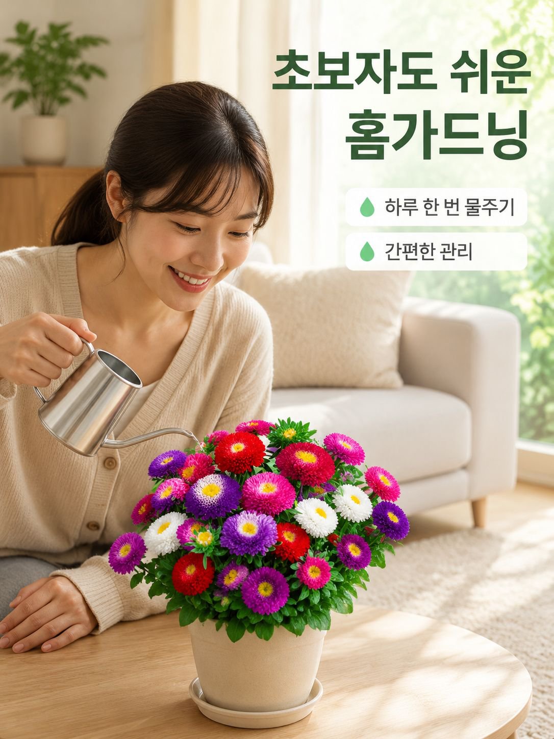 다채로운 캔디 화분 꽃