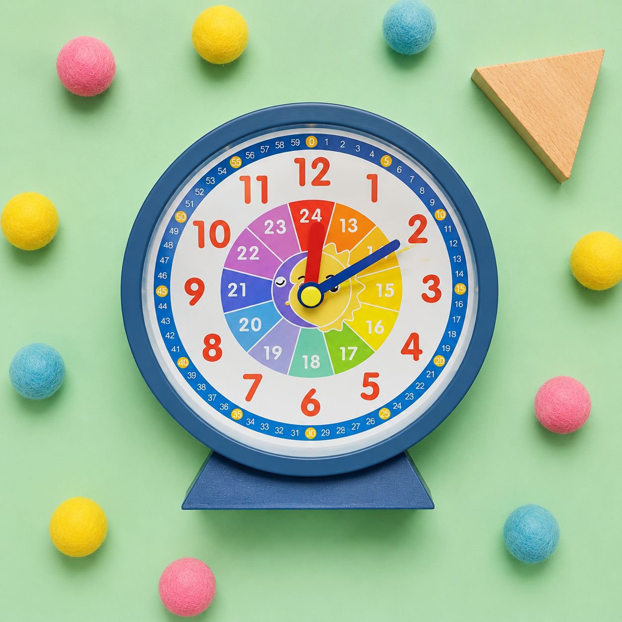 Preschool digital clock teaching children time