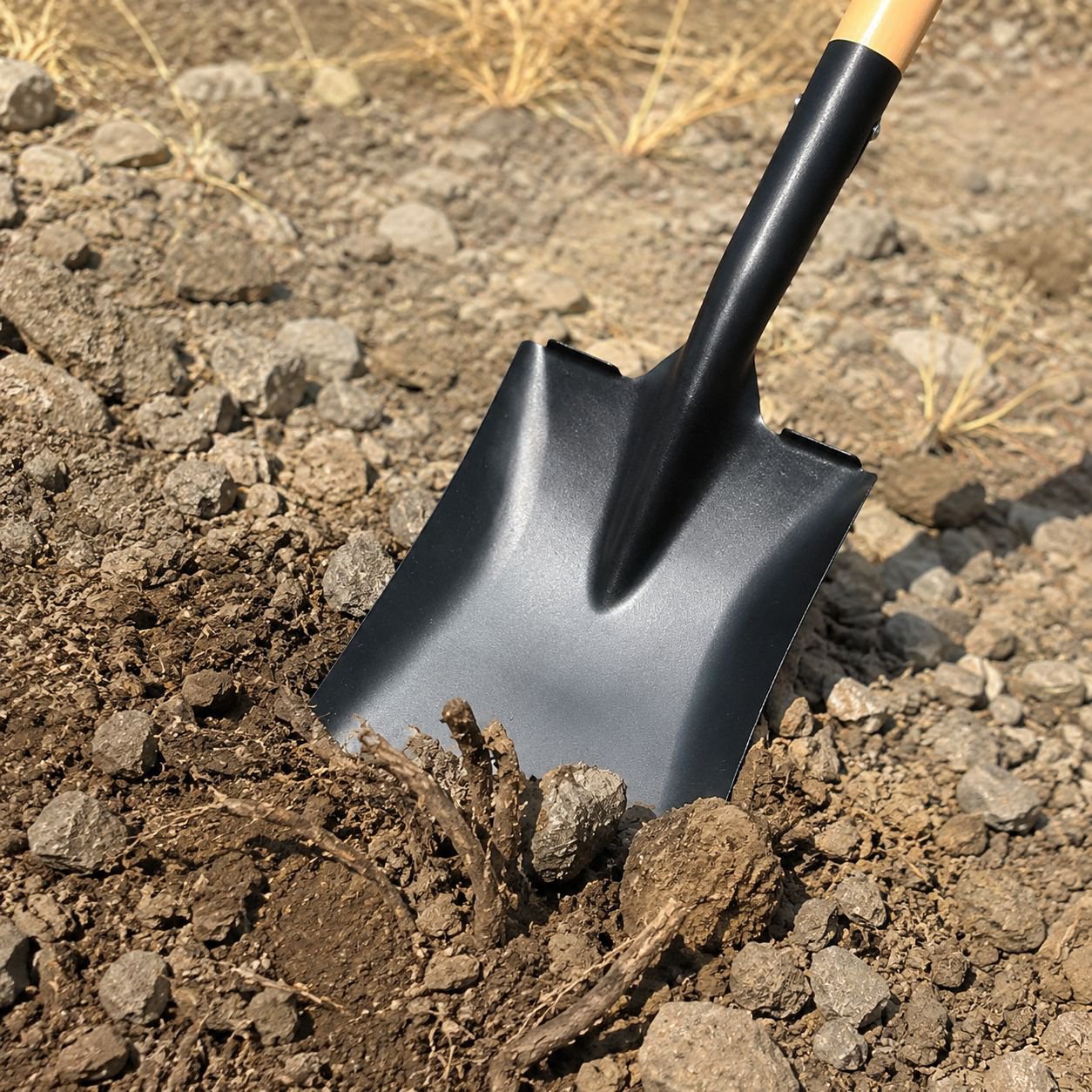 Wooden Handle Manganese Steel Gardening Shovel for Planting and Transplanting