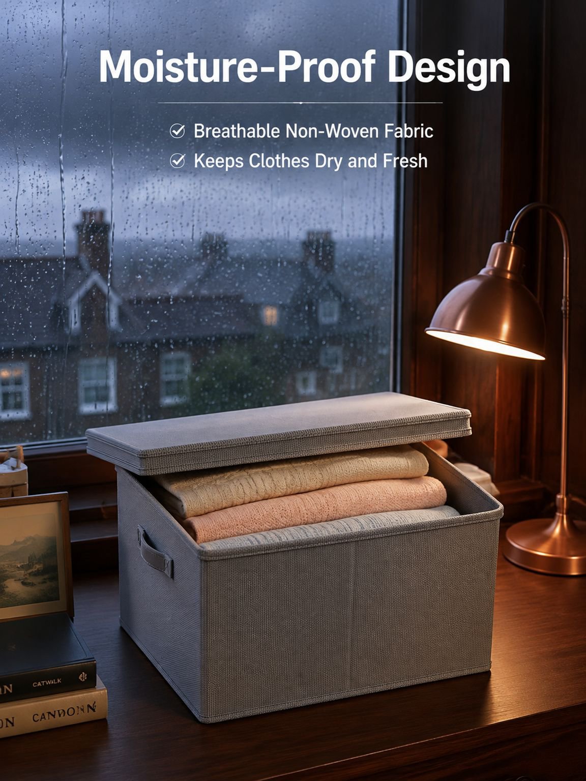 Large Foldable Fabric Storage Box for Wardrobes