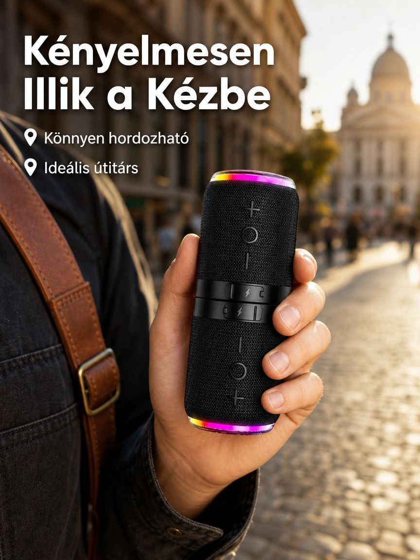 Mágneses hordozható Bluetooth hangszóró