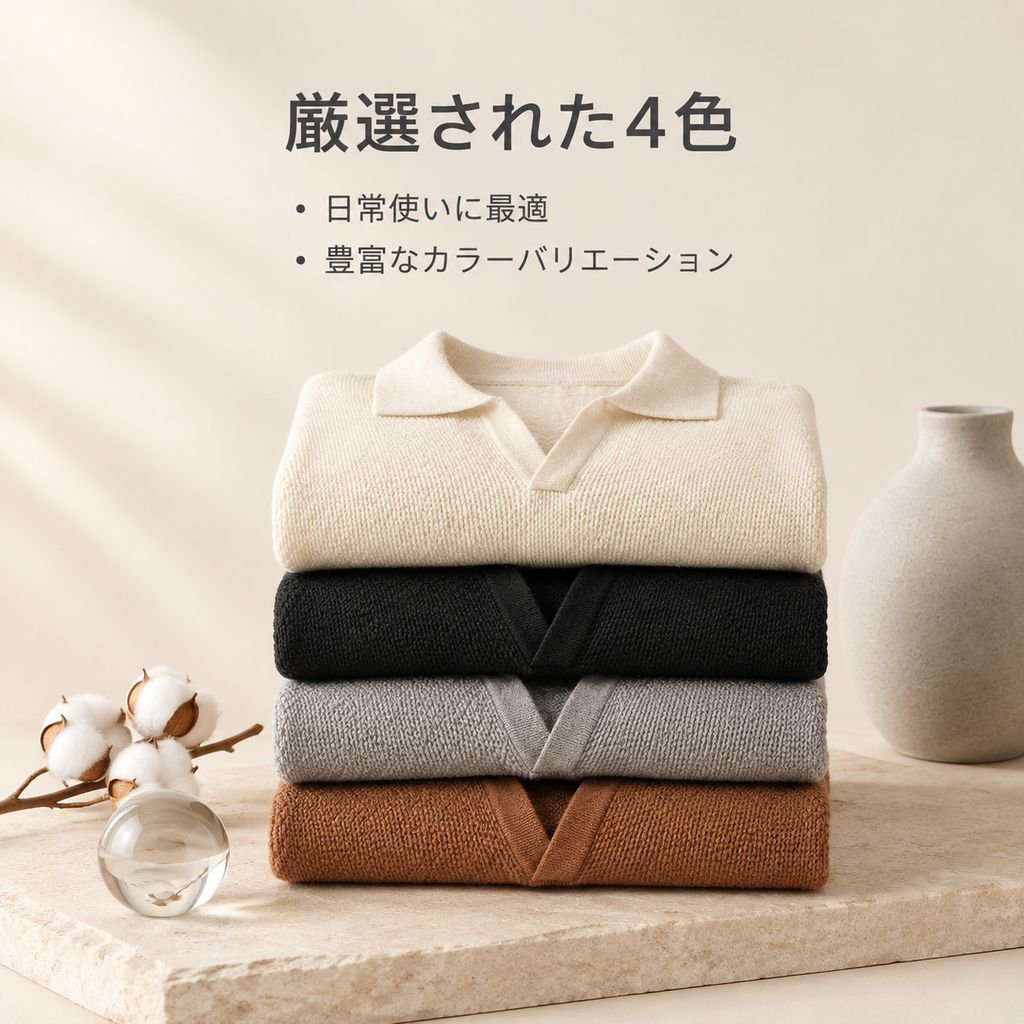 メンズ Vネックニットプルオーバー