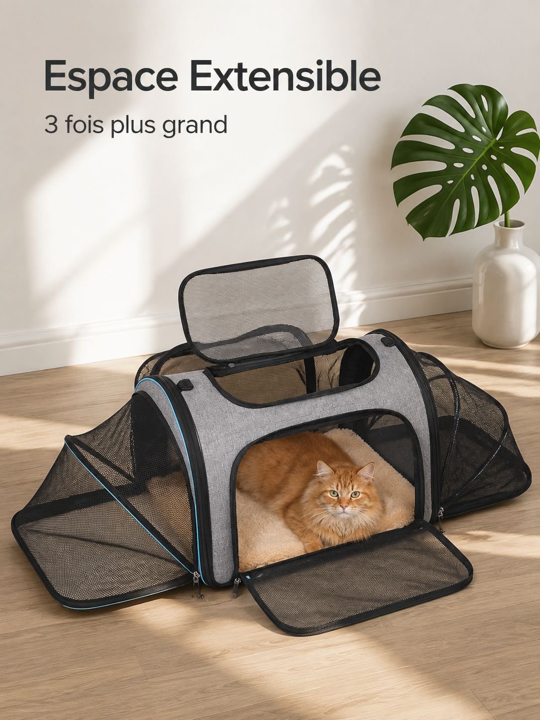 Lit extensible pour chat, sac de transport pour chat, sac de voyage pour chien (modèle le plus vendu