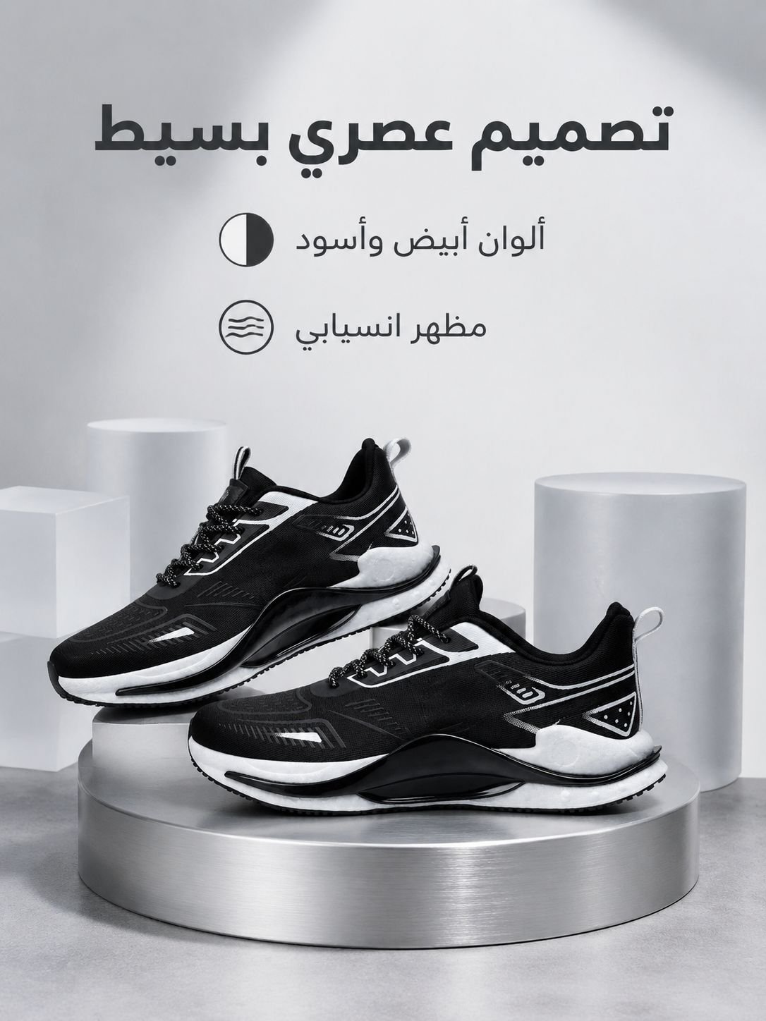 حذاء جري للجنسين بنعل ناعم وممتص للصدمات