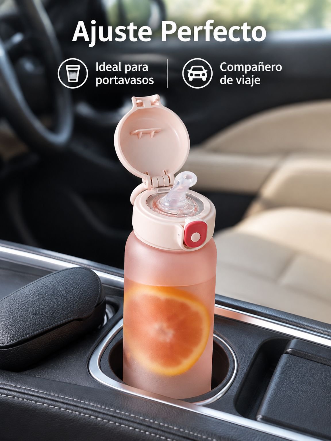 Primer plano de la pajita del vaso portátil