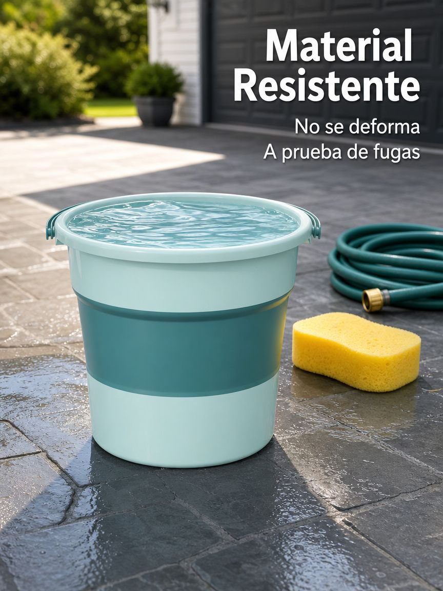 Cubo plegable portátil para coche, pesca, viaje y hogar, grueso y resistente