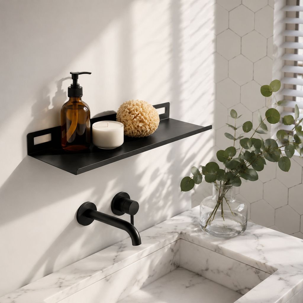 Nordic style wall-mounted storage rack for home organization