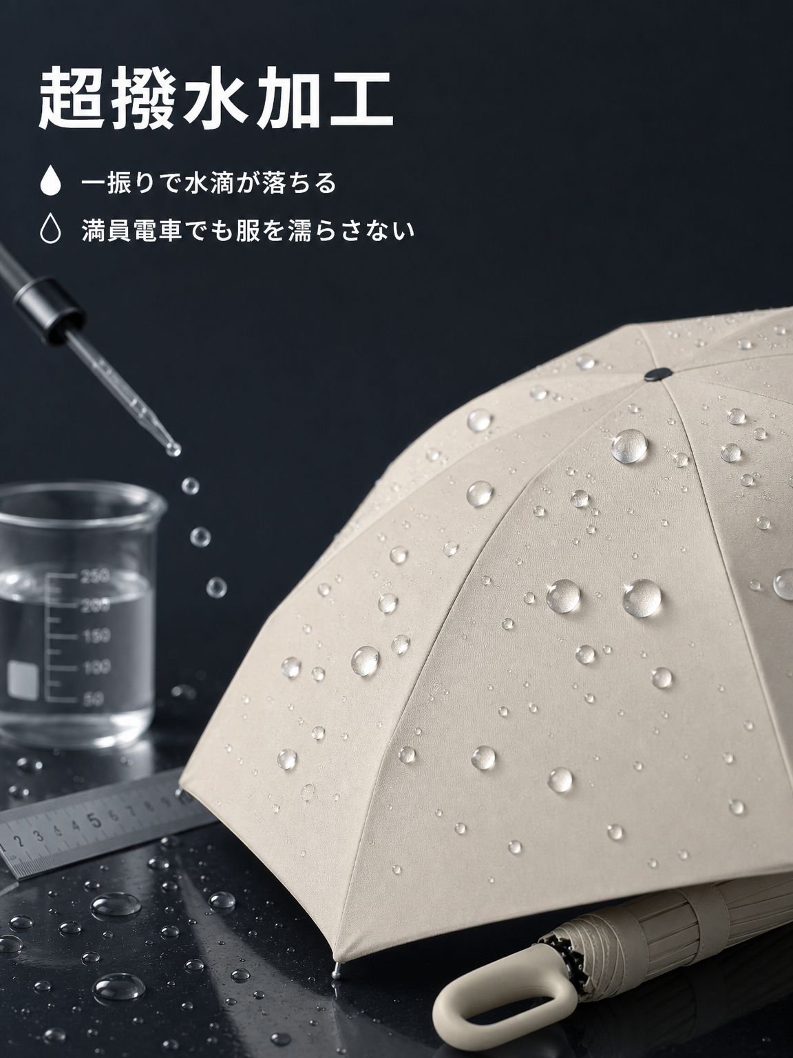 遮光・UVカット全自動折りたたみ傘 60本骨強化カスタム 晴雨兼用傘