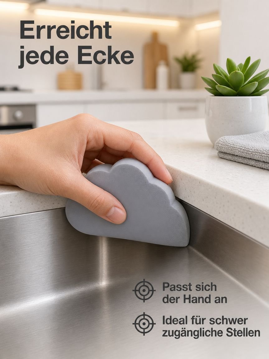 Küchenspülbecken-Antikalk-Reinigungsschwamm, Cloud PVA Super-Absorptionsschwamm