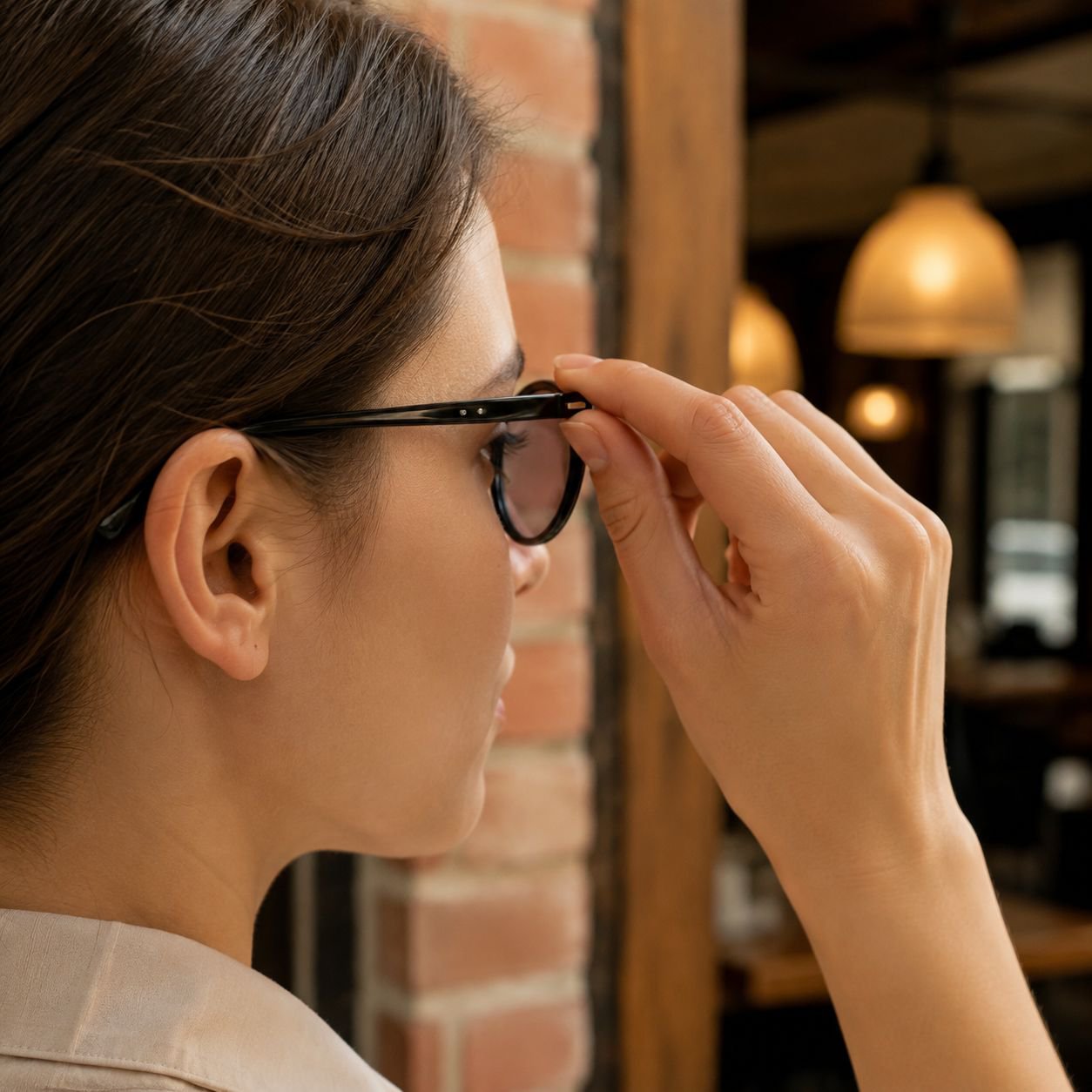 Comfortable nose pads on round reading glasses