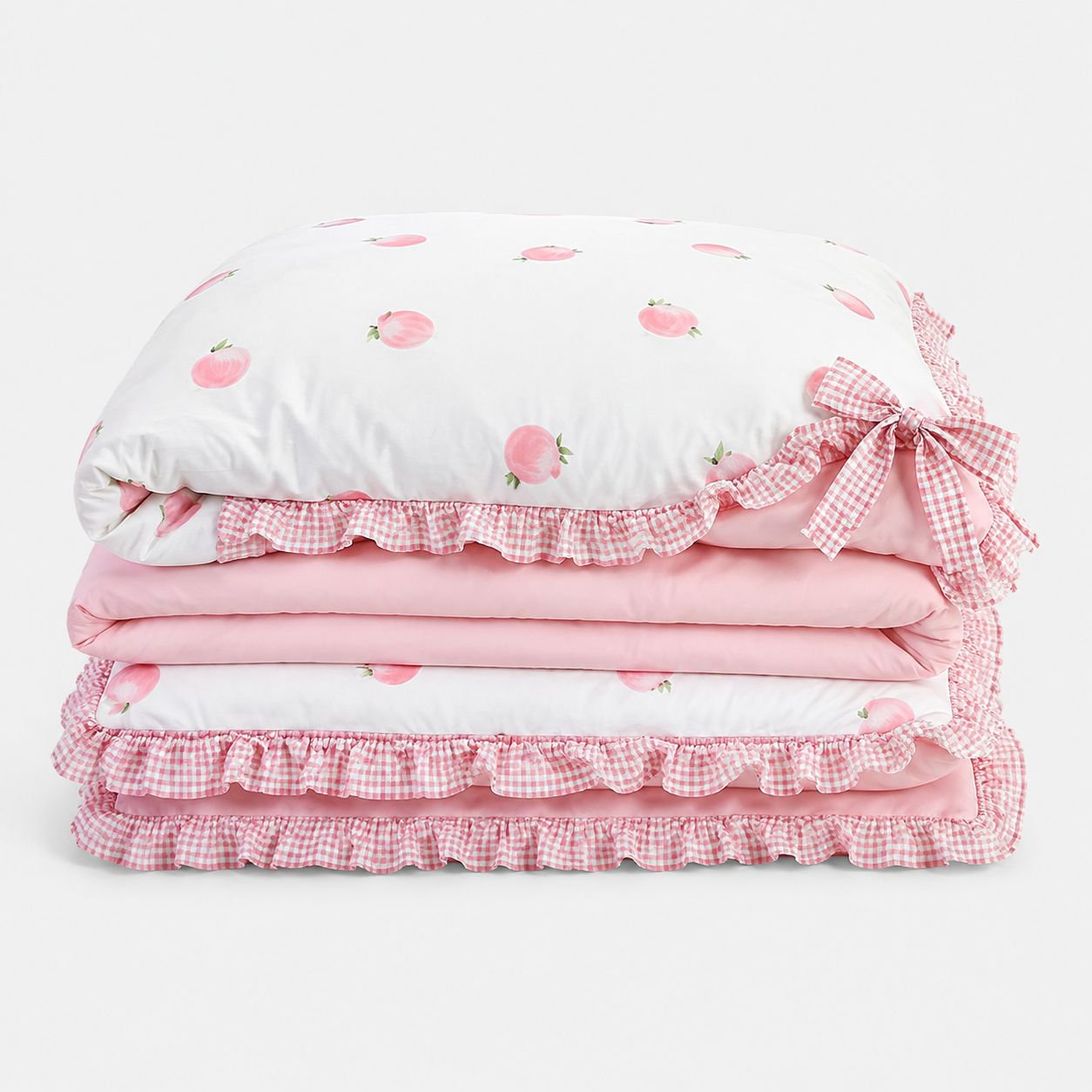All-Season Princess Double Bed 4-Piece Set with Girly Lace Details