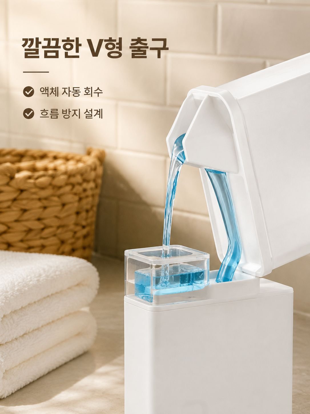 밀봉링 틈새 수납 홈 디자인 리필용 심플 세제 병