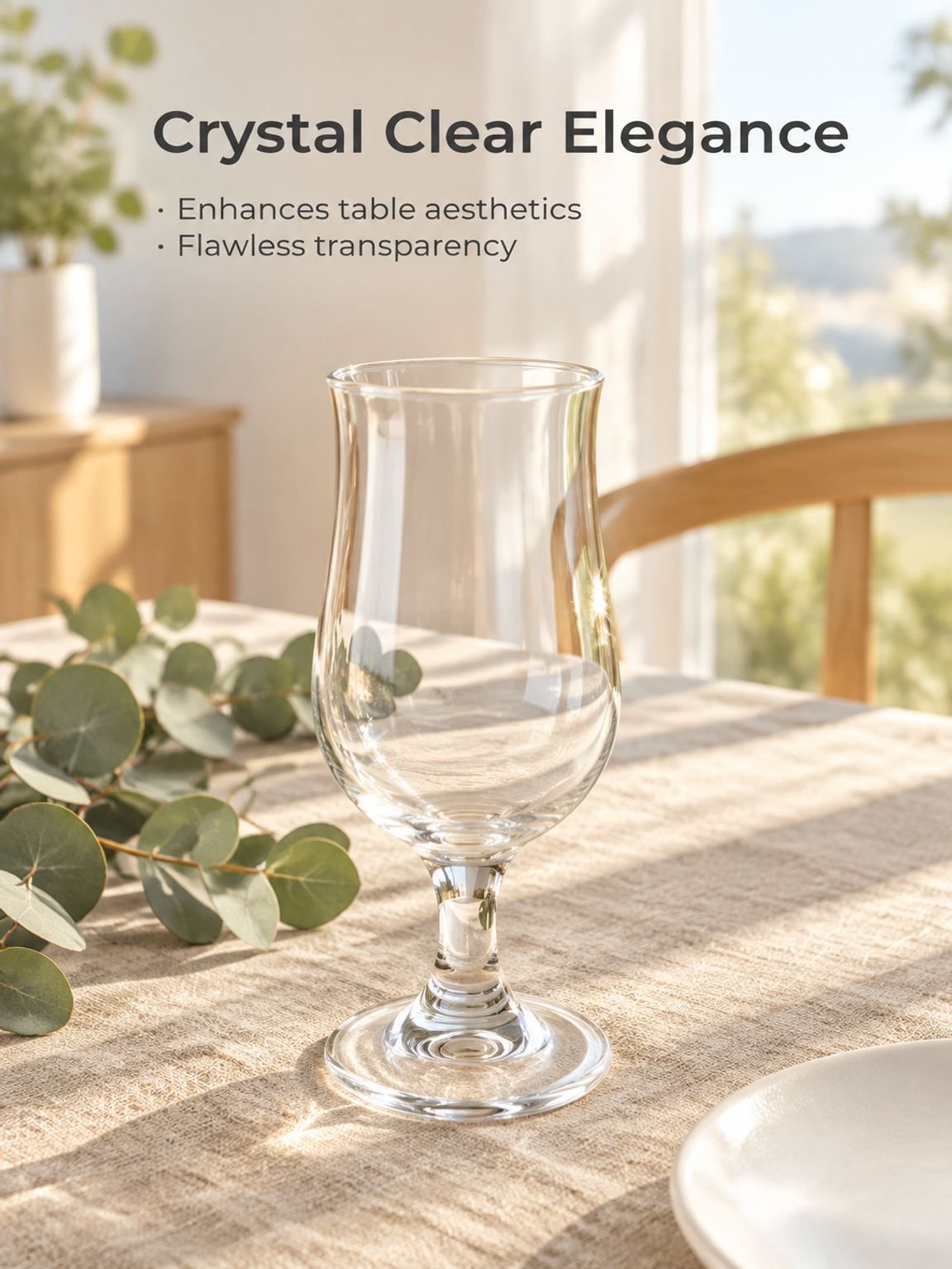 Glass juice cup for serving fresh fruit juice