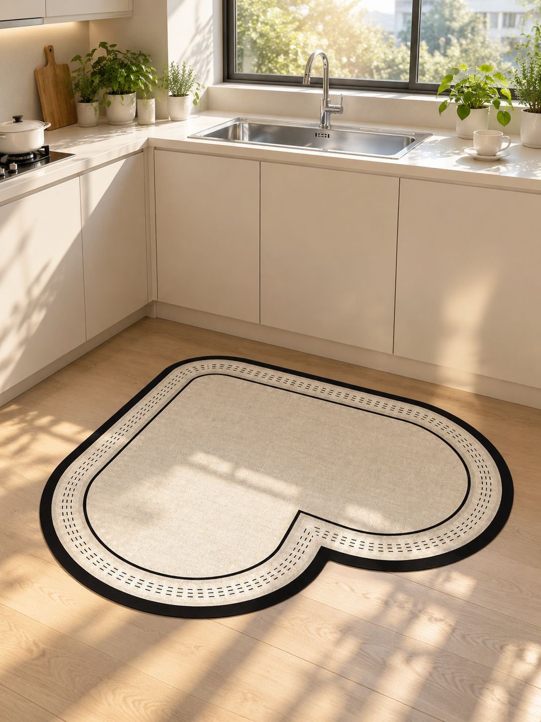 Badezimmer Dekoration mit innovativer Badematte