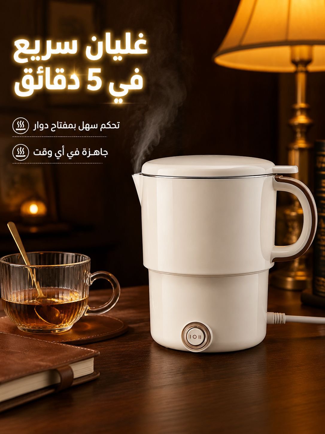 غلاية كهربائية محمولة متعددة الوظائف قابلة للطي