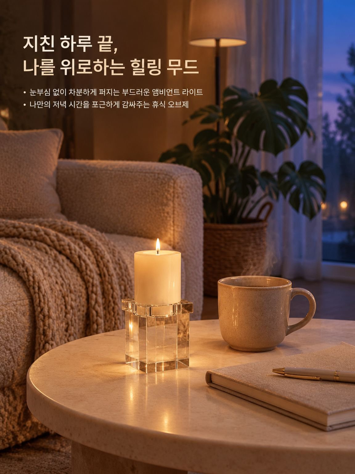 사각 형태의 안정적인 유리 캔들홀더